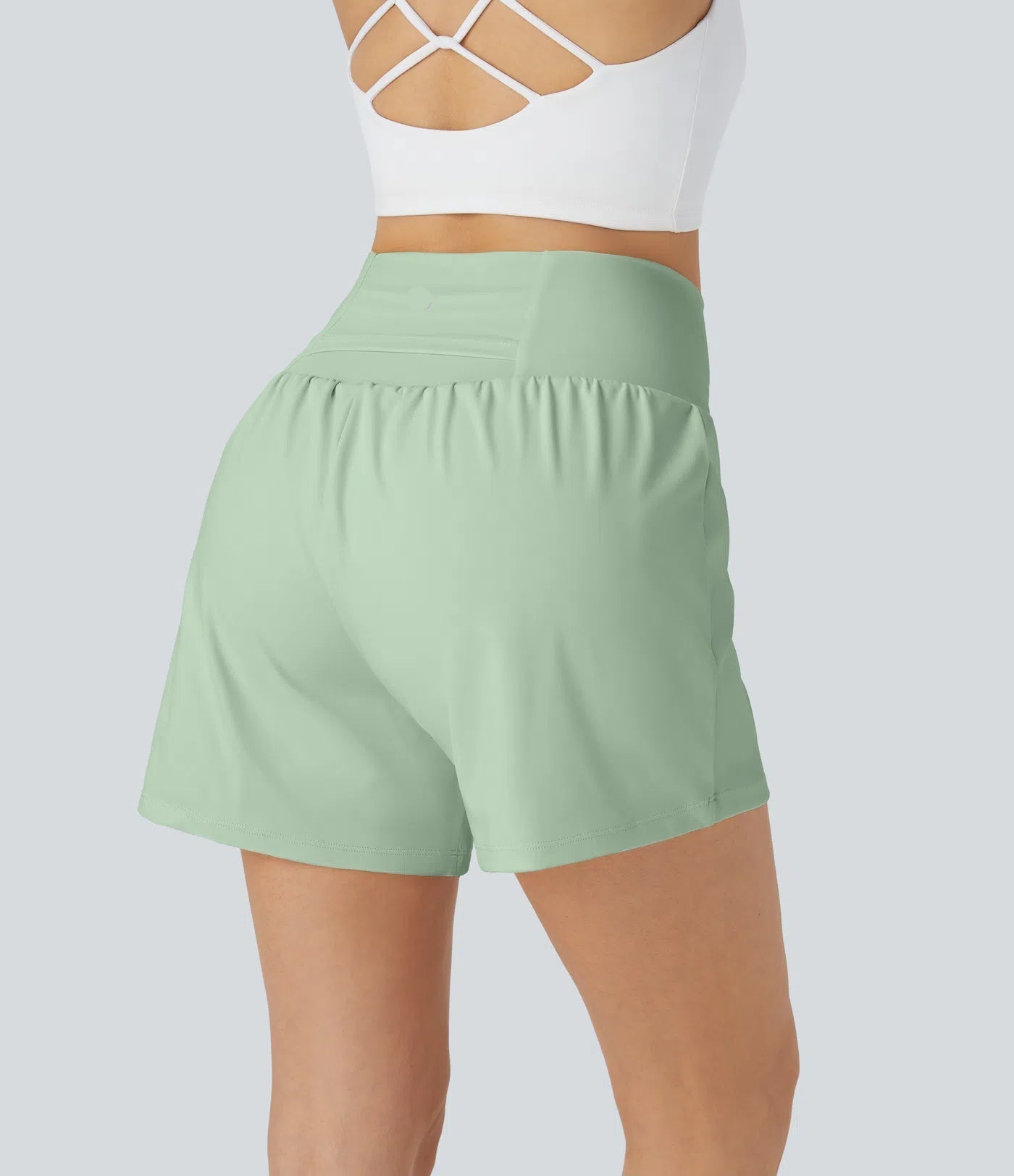 Airy Super High Waisted 2 - in - 1 Cool Touch Yoga Shorts 5'' with Pockets - Longer Length - Keep - Us