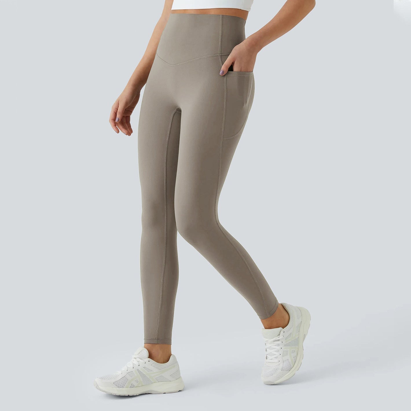 High Waisted Tummy Control Pocket Shaping Training Leggings - Keep - Us