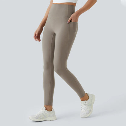 High Waisted Tummy Control Pocket Shaping Training Leggings - Keep - Us
