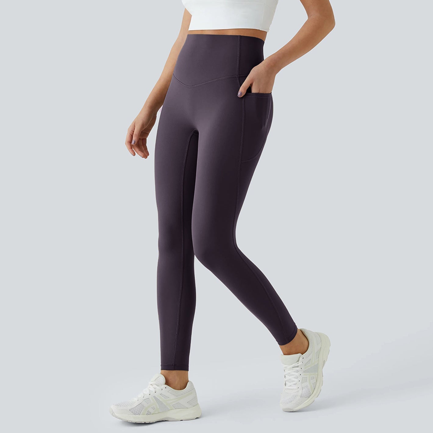 High Waisted Tummy Control Pocket Shaping Training Leggings - Keep - Us