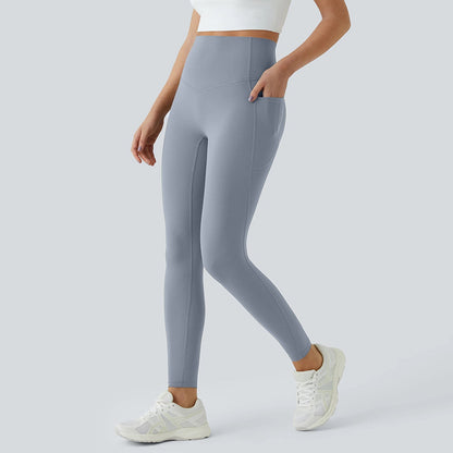 High Waisted Tummy Control Pocket Shaping Training Leggings - Keep - Us