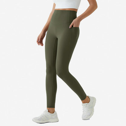 High Waisted Tummy Control Pocket Shaping Training Leggings - Keep - Us