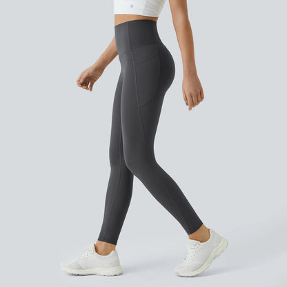 High Waisted Tummy Control Pocket Shaping Training Leggings - Keep - Us