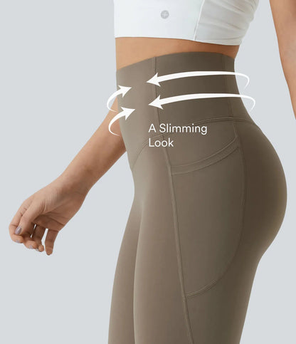 High Waisted Tummy Control Pocket Shaping Training Leggings - Keep - Us