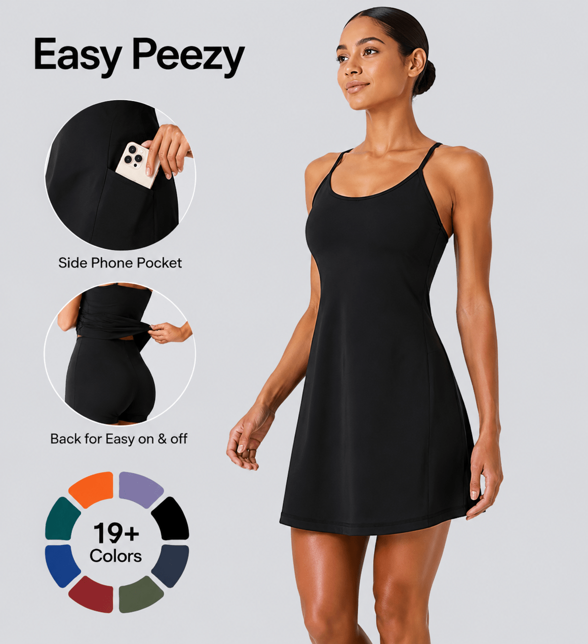 Plush Backless Active Dress - Easy Peezy Edition - Keep - Us