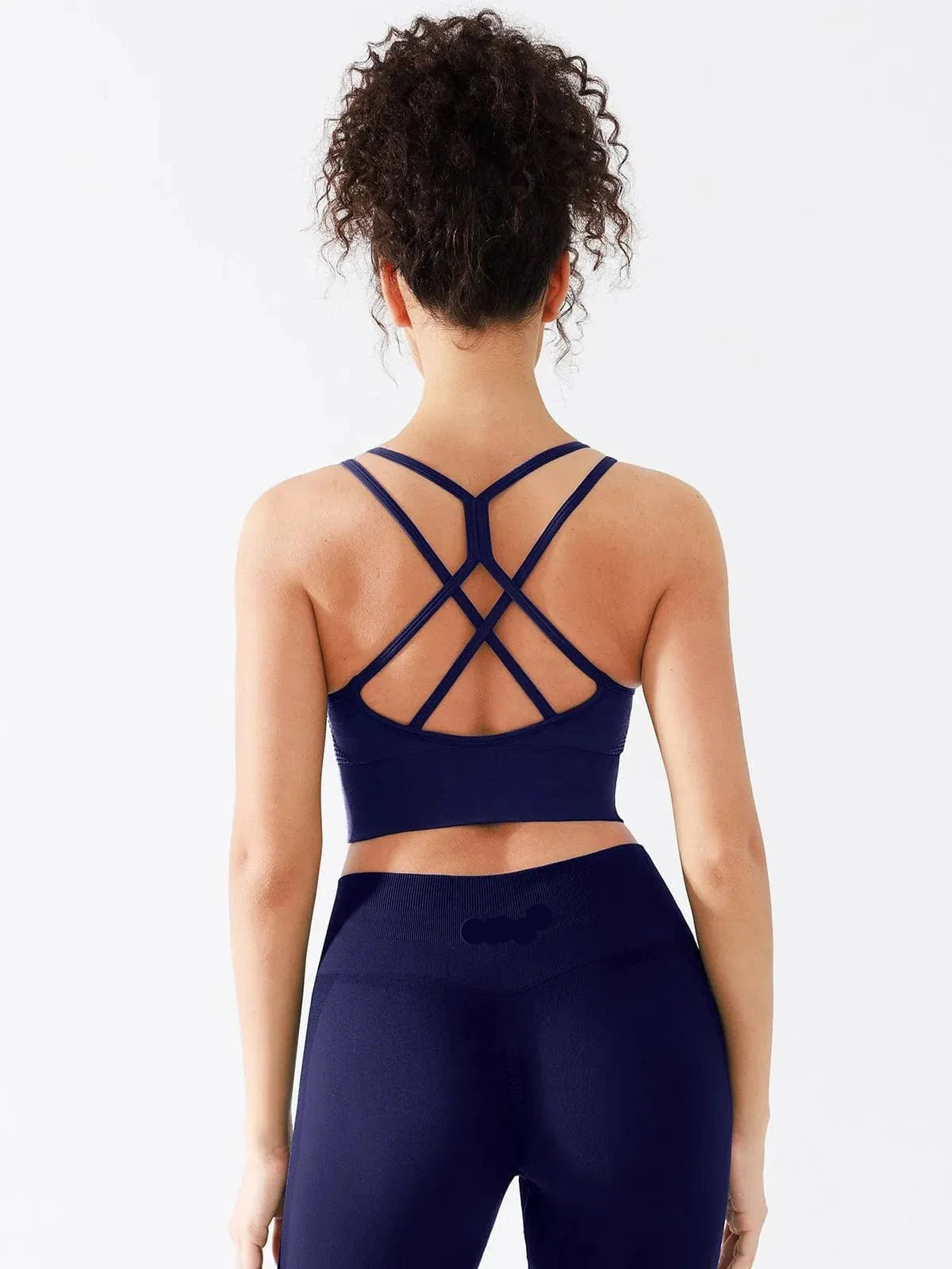 Seamless Criss Cross Spaghetti Racerback Sports Bra - Keep - Us